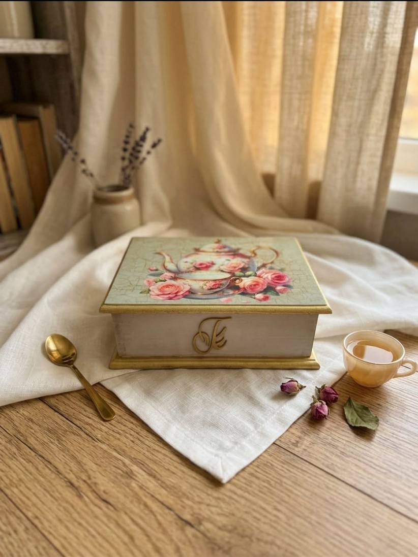Caja organizadora de té